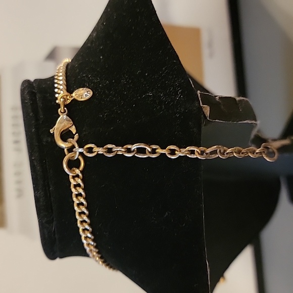 J. Crew Green & Clear Chunky Statement Gold Tone Necklace Fashion Costume GUC - Picture 7 of 16